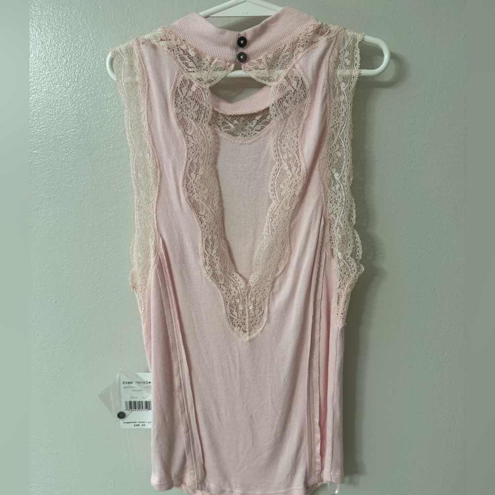 Free People Dale Rib Lace Tank Top - Picture 7 of 10